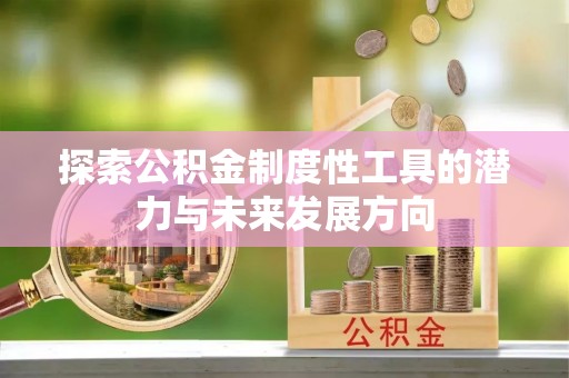 新疆探索公积金制度性工具的潜力与未来发展方向