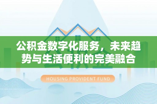 新疆公积金数字化服务，未来趋势与生活便利的完美融合