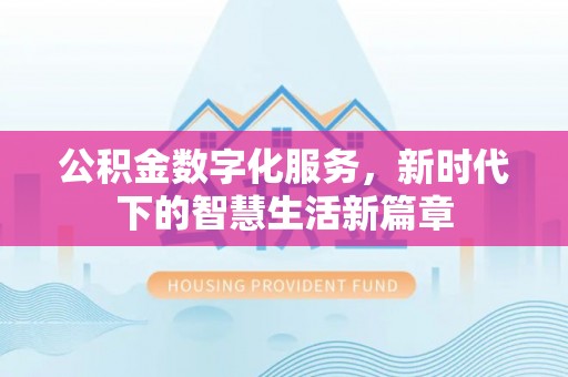 新疆公积金数字化服务，新时代下的智慧生活新篇章