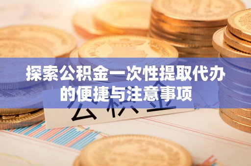 新疆探索公积金一次性提取代办的便捷与注意事项