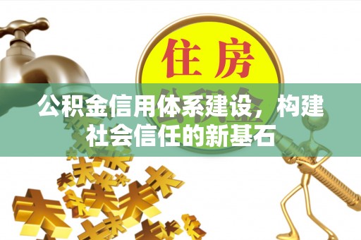 新疆公积金信用体系建设，构建社会信任的新基石