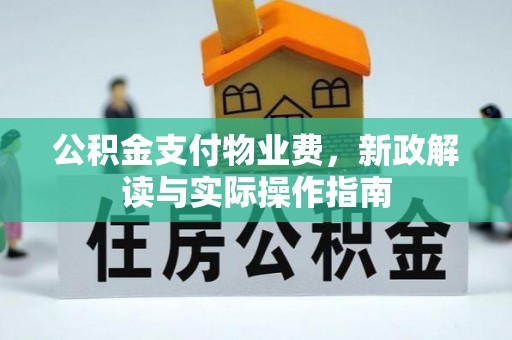 新疆公积金支付物业费，新政解读与实际操作指南